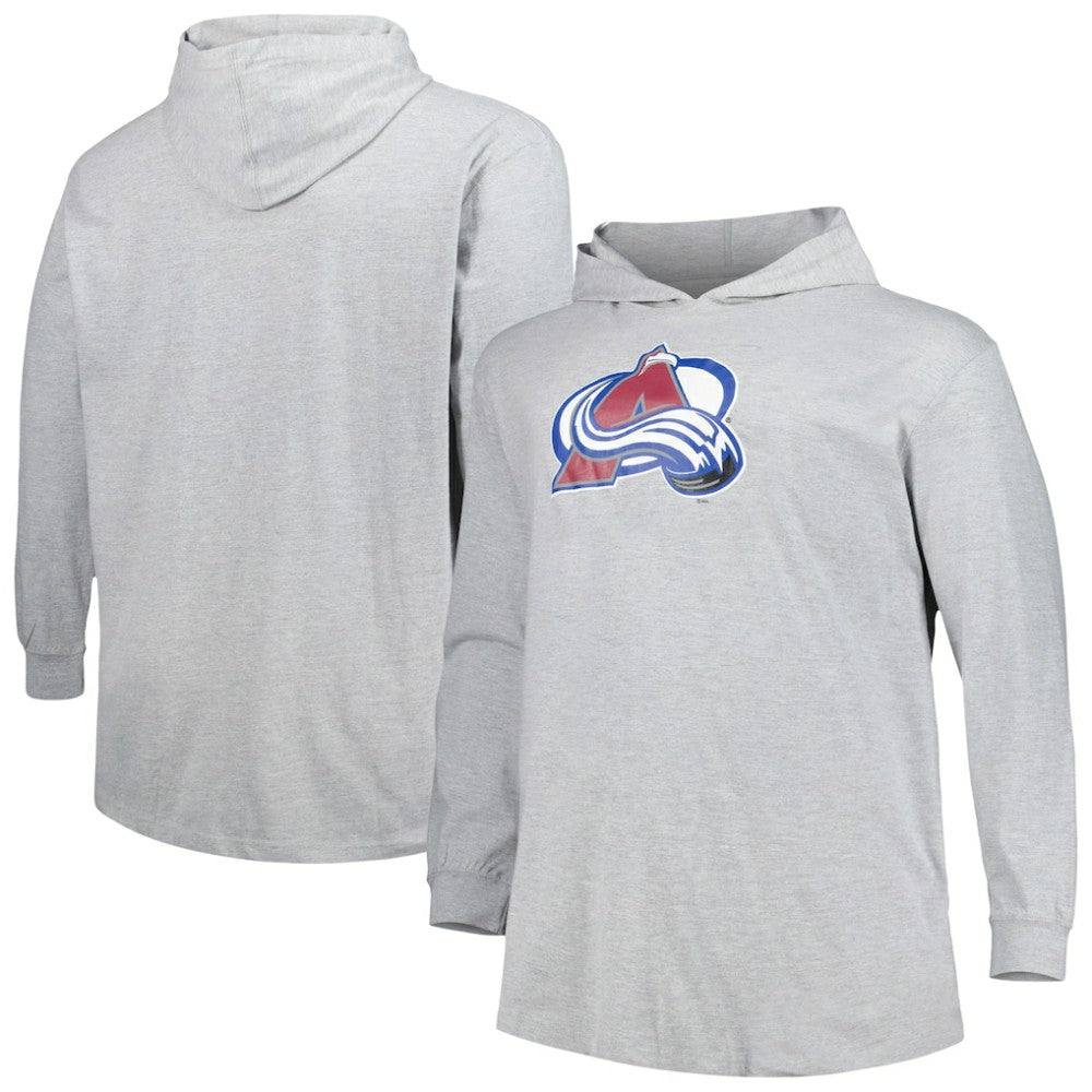 NHL Heather Gray Colorado Avalanche Big & Tall Pullover Hoodie