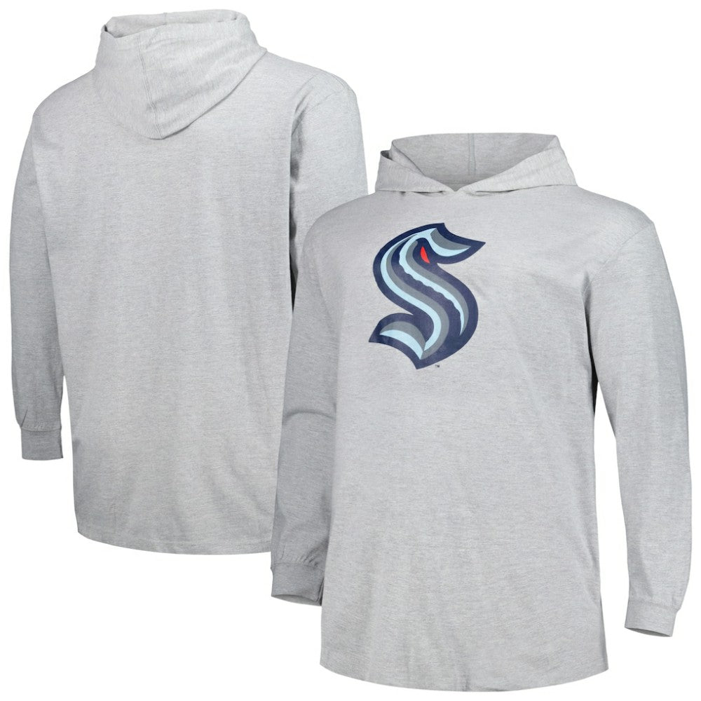 NHL Heather Gray Seattle Kraken Big & Tall Pullover Hoodie