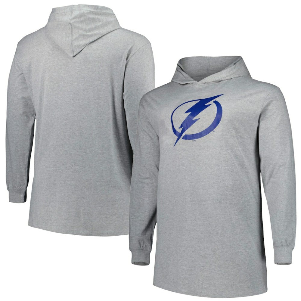 NHL Heather Gray Tampa Bay Lightning Big & Tall Pullover Hoodie