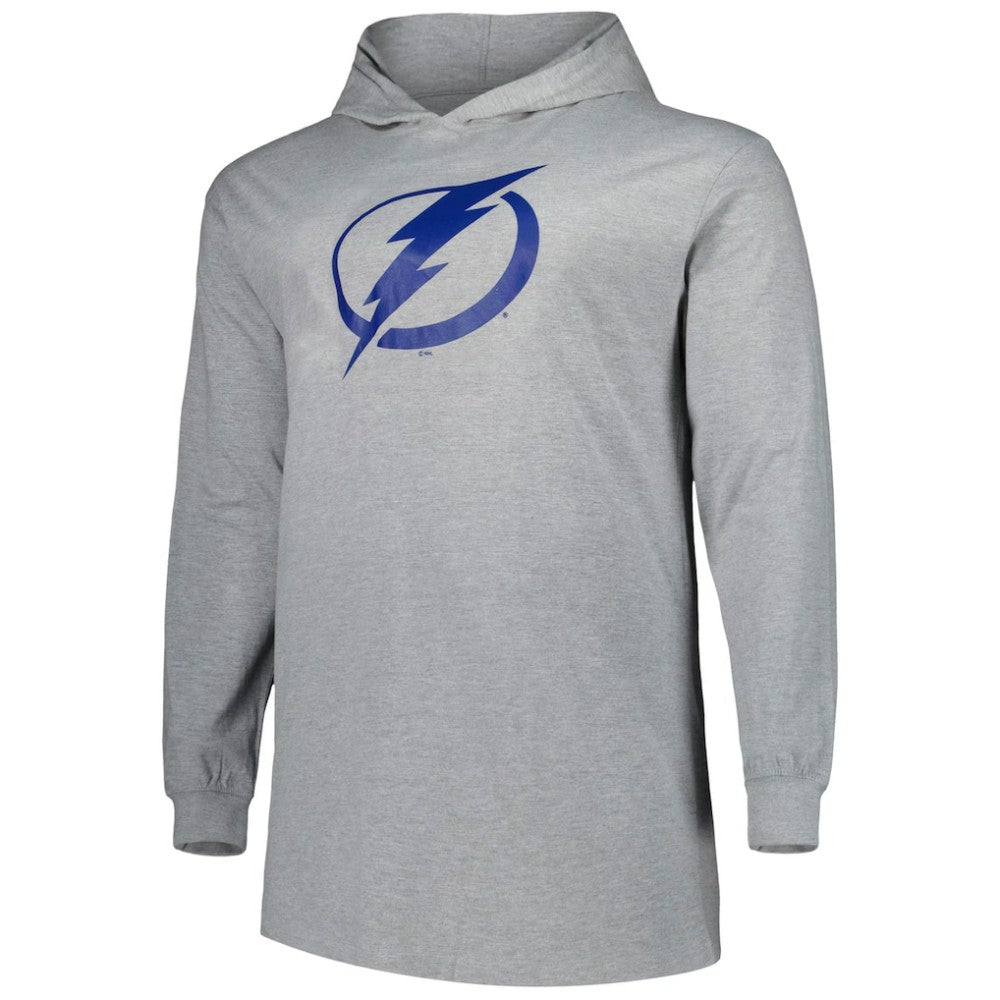 NHL Heather Gray Tampa Bay Lightning Big & Tall Pullover Hoodie
