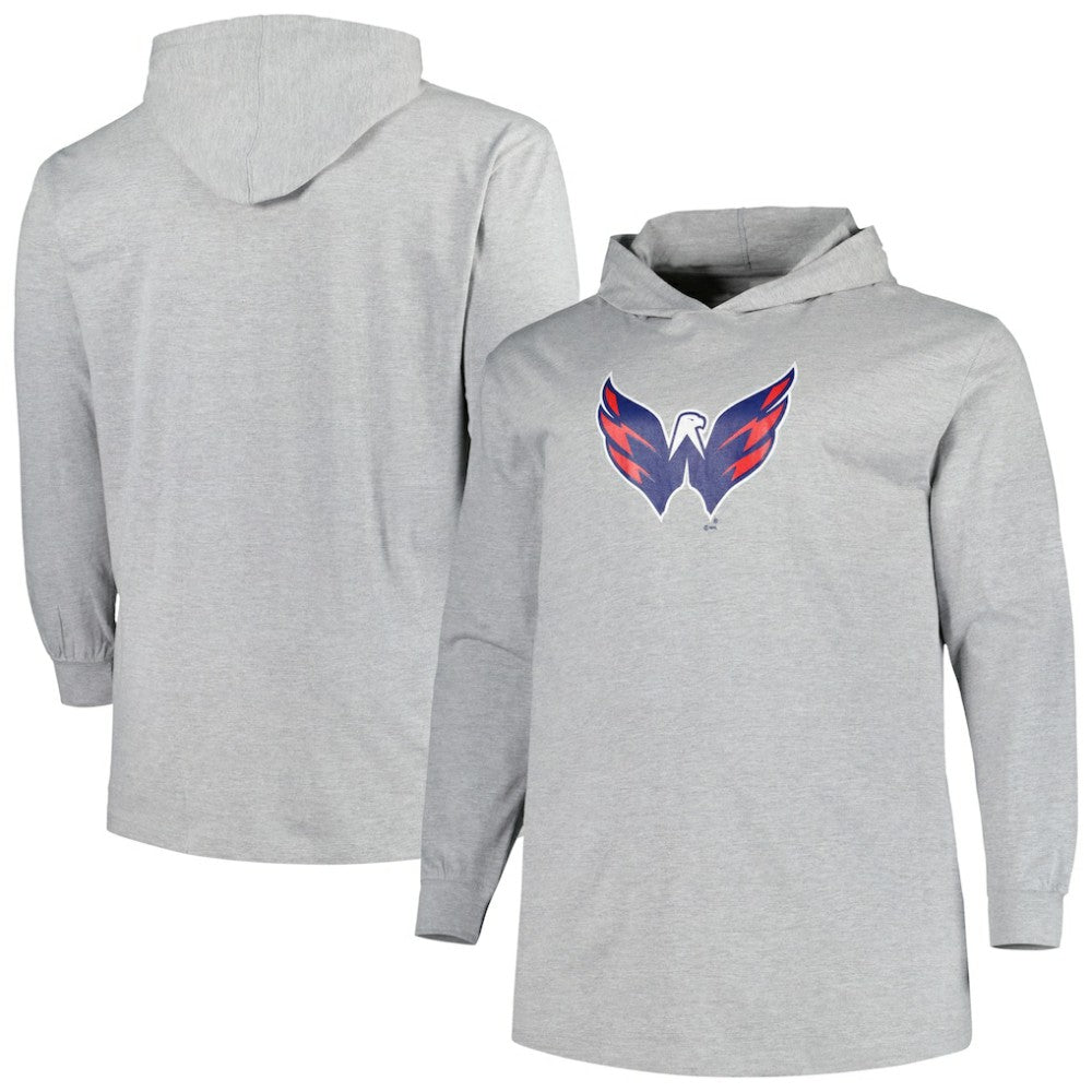 NHL Heather Gray Washington Capitals Big & Tall Pullover Hoodie