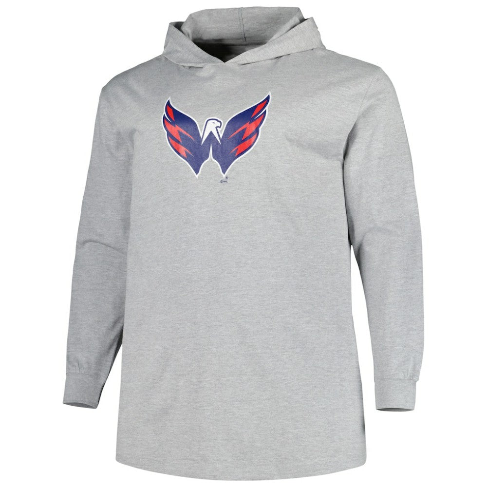 NHL Heather Gray Washington Capitals Big & Tall Pullover Hoodie