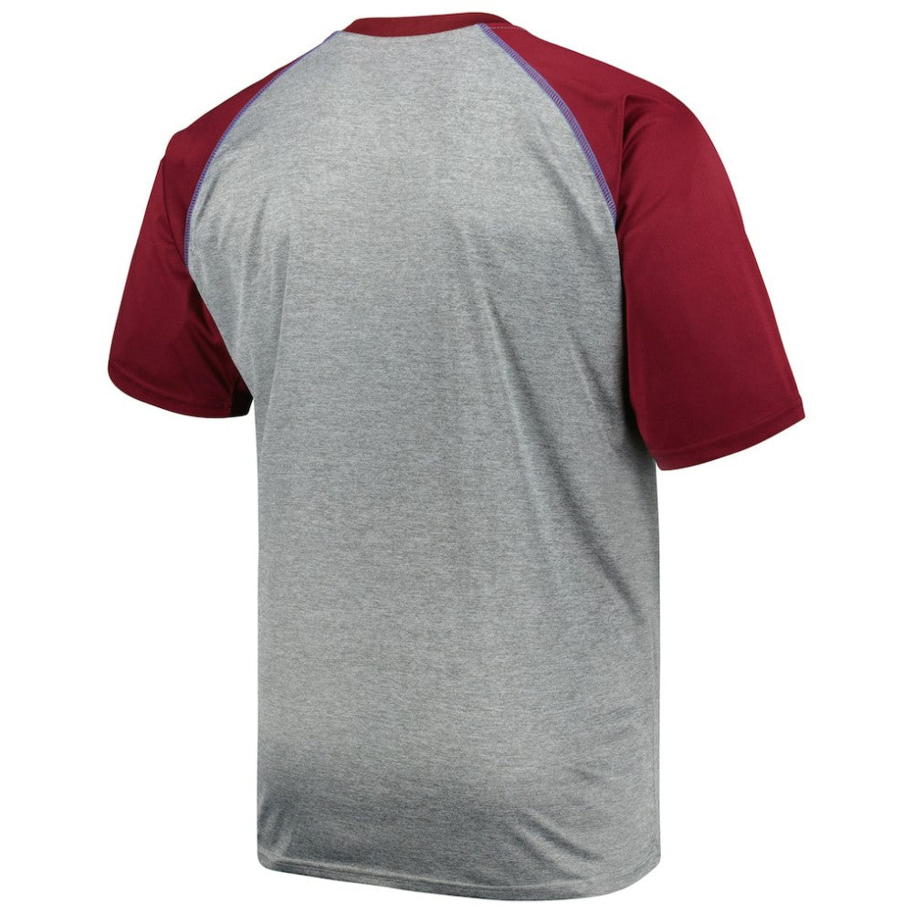 NHL Heather Gray Colorado Avalanche Big & Tall Logo Raglan T-Shirt