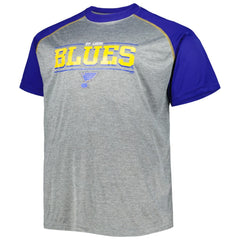 NHL Heather Gray St. Louis Blues Big & Tall Logo Raglan T-Shirt