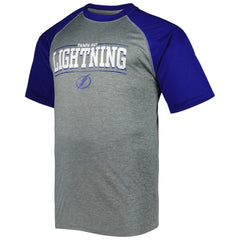 NHL Heather Gray Tampa Bay Lightning Big & Tall Logo Raglan T-Shirt