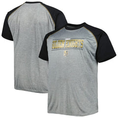 NHL Heather Gray Vegas Golden Knights Big & Tall Logo Raglan T-Shirt
