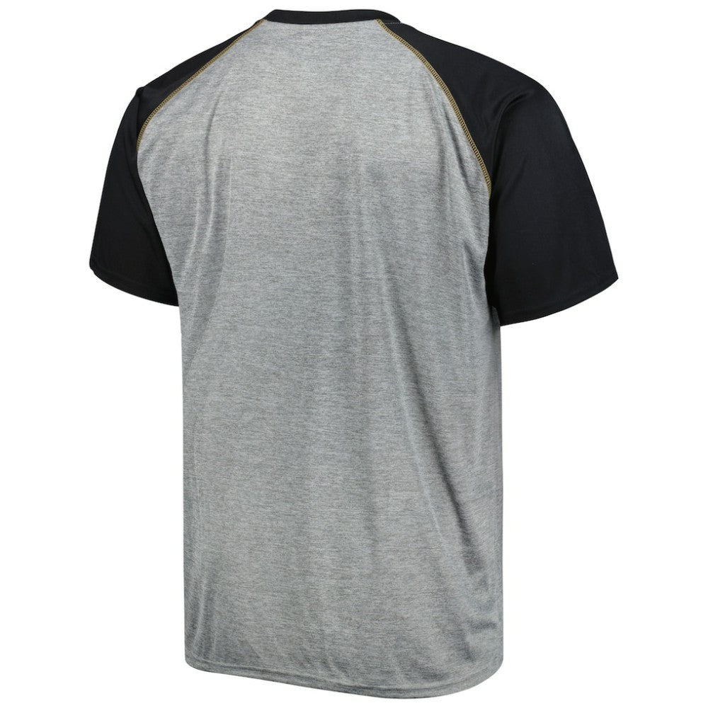 NHL Heather Gray Vegas Golden Knights Big & Tall Logo Raglan T-Shirt