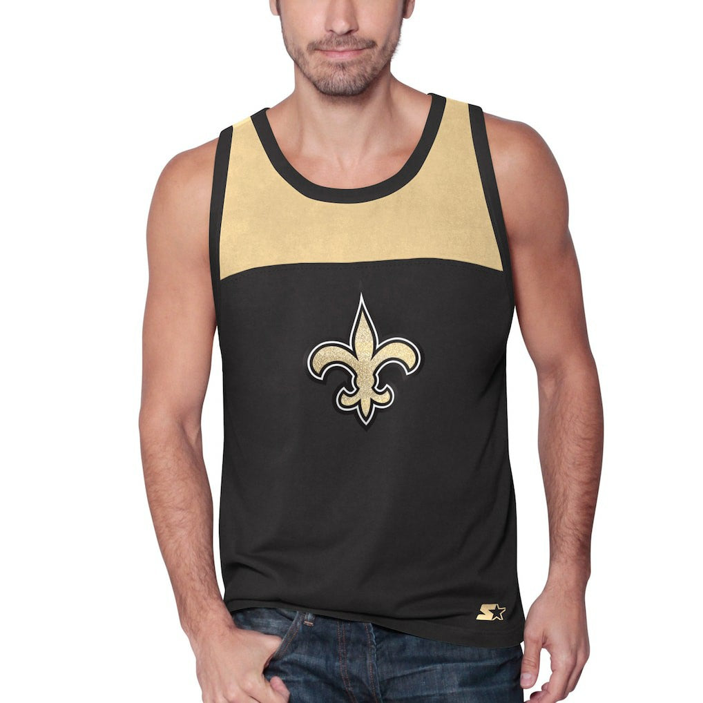 Starter Logo Touchdown Fashion Tank Top - New Orleans Saints