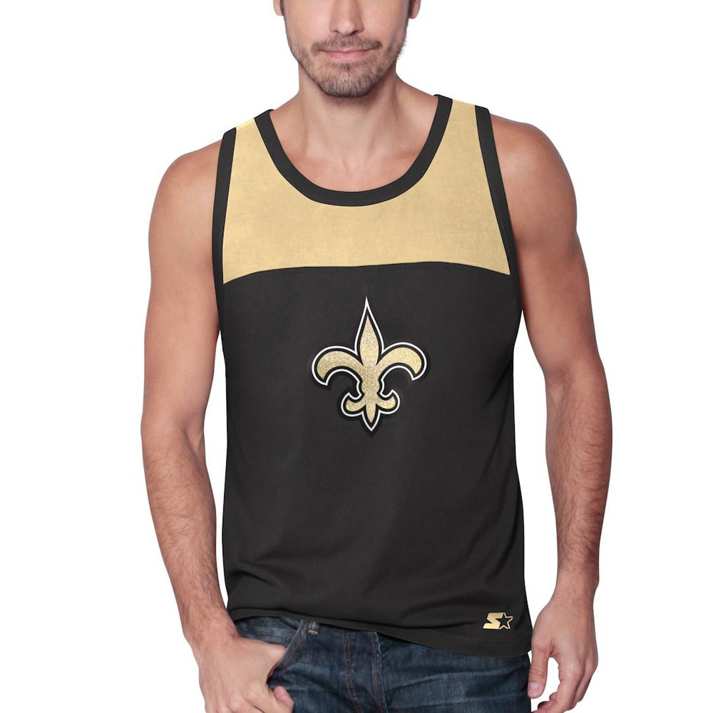 Starter Logo Touchdown Fashion Tank Top - New Orleans Saints