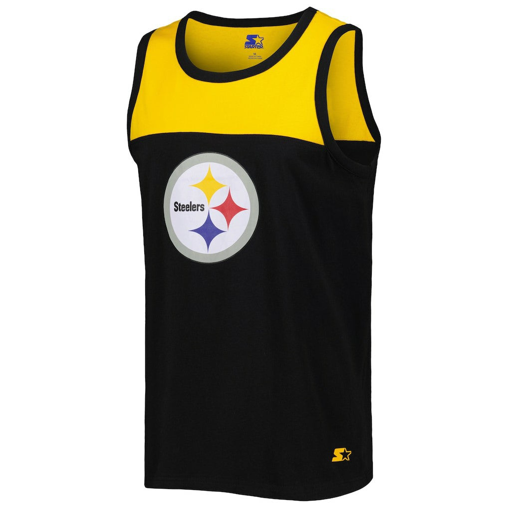 Starter Logo Touchdown Fashion Tank Top - Pittsburgh Steelers