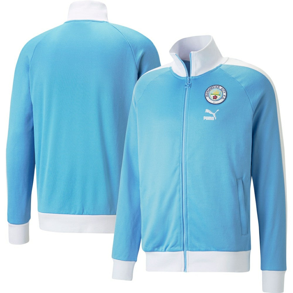 Manchester City ftblHeritage T7 Raglan Full-Zip Track Jacket - Puma Sky Blue