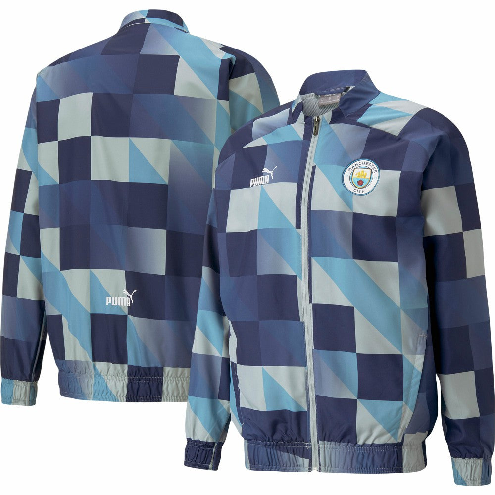 Manchester City 2022/23 Pre-Match Full-Zip Jacket - Puma Navy/Gray