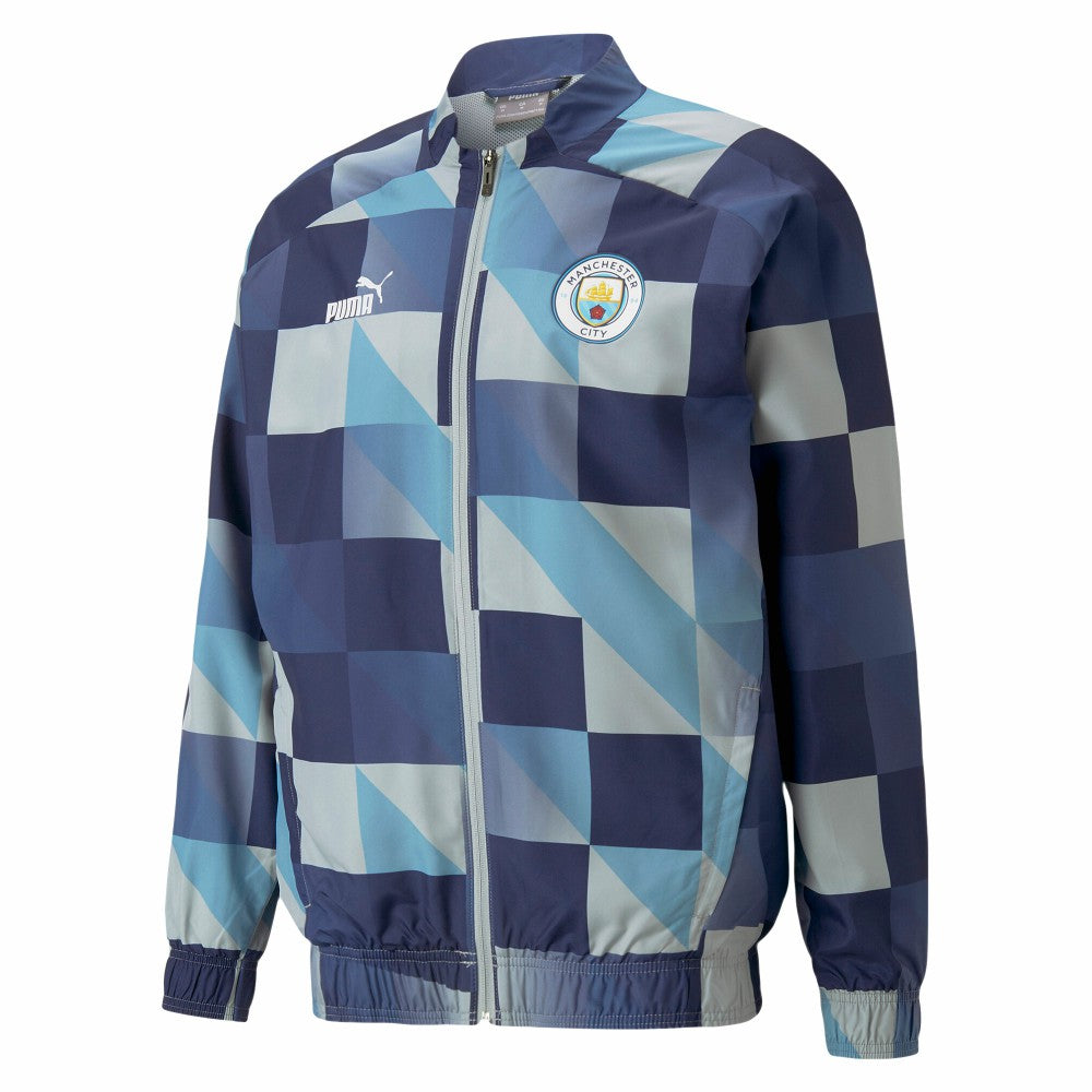 Manchester City 2022/23 Pre-Match Full-Zip Jacket - Puma Navy/Gray