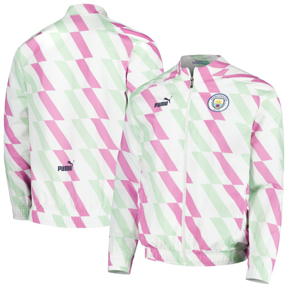 Manchester City 2022/23 Pre-Match Full-Zip Jacket - Puma White