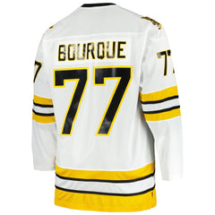 NHL White Ray Bourque Boston Bruins Mitchell & Ness Big & Tall Captain Patch Blue Line Player Jersey