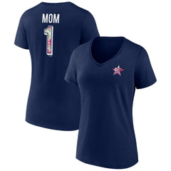 MLB Houston Astros Women's Team Logo Mother's Day V-Neck T-Shirt