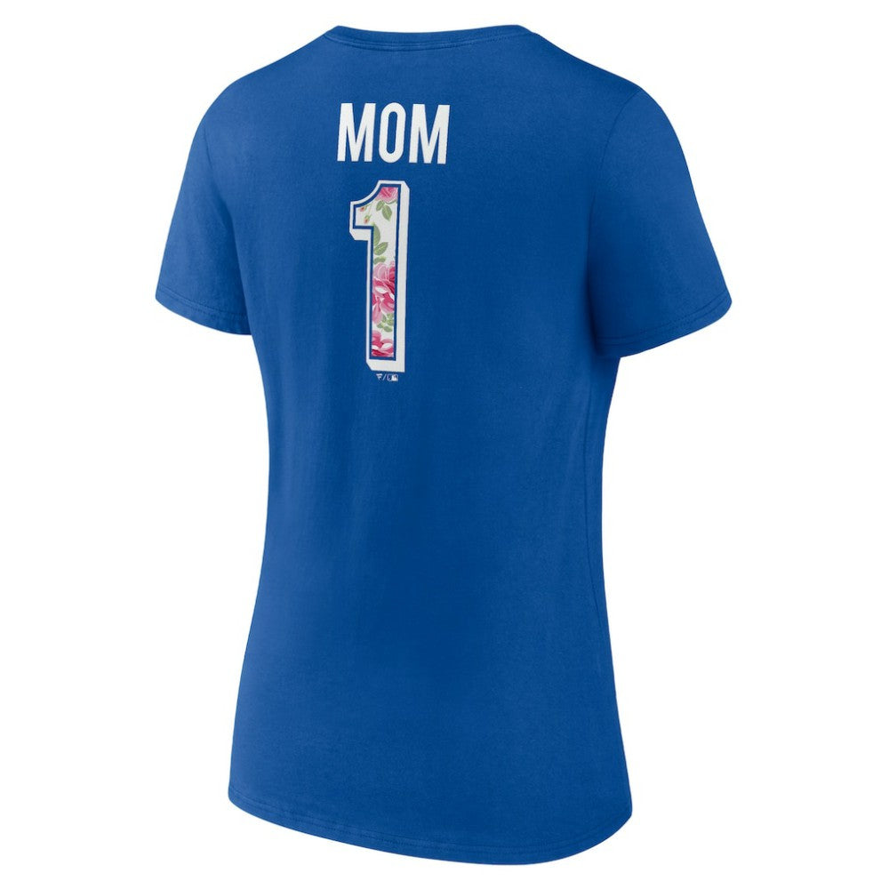 MLB Los Angeles Dodgers Women's Team Logo Mother's Day V-Neck T-Shirt