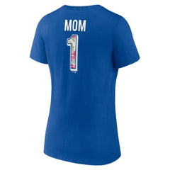 MLB Los Angeles Dodgers Women's Team Logo Mother's Day V-Neck T-Shirt