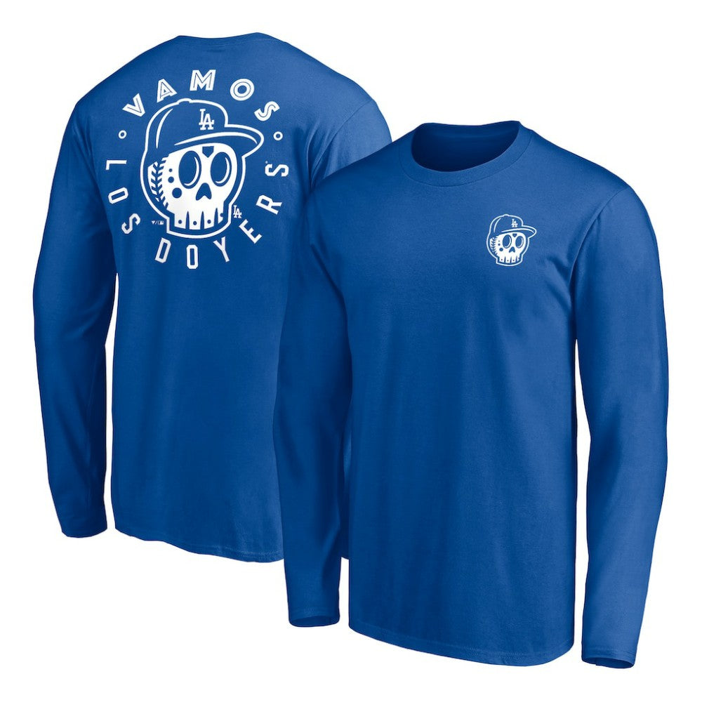 MLB Los Angeles Dodgers Team Hometown Collection Sugar Skull Long Sleeve T-Shirt