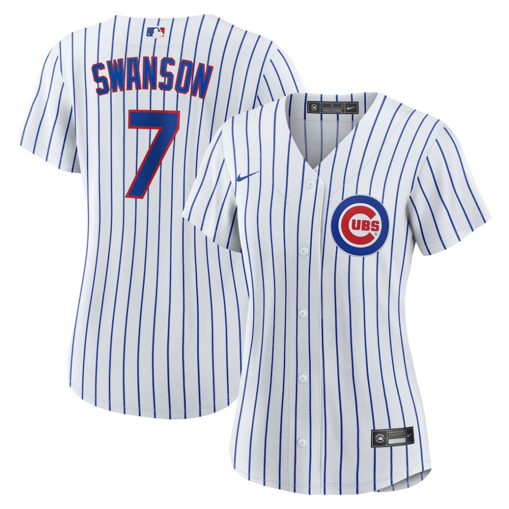MLB Dansby Swanson Chicago Cubs Nike Women's Home Replica Player Jersey