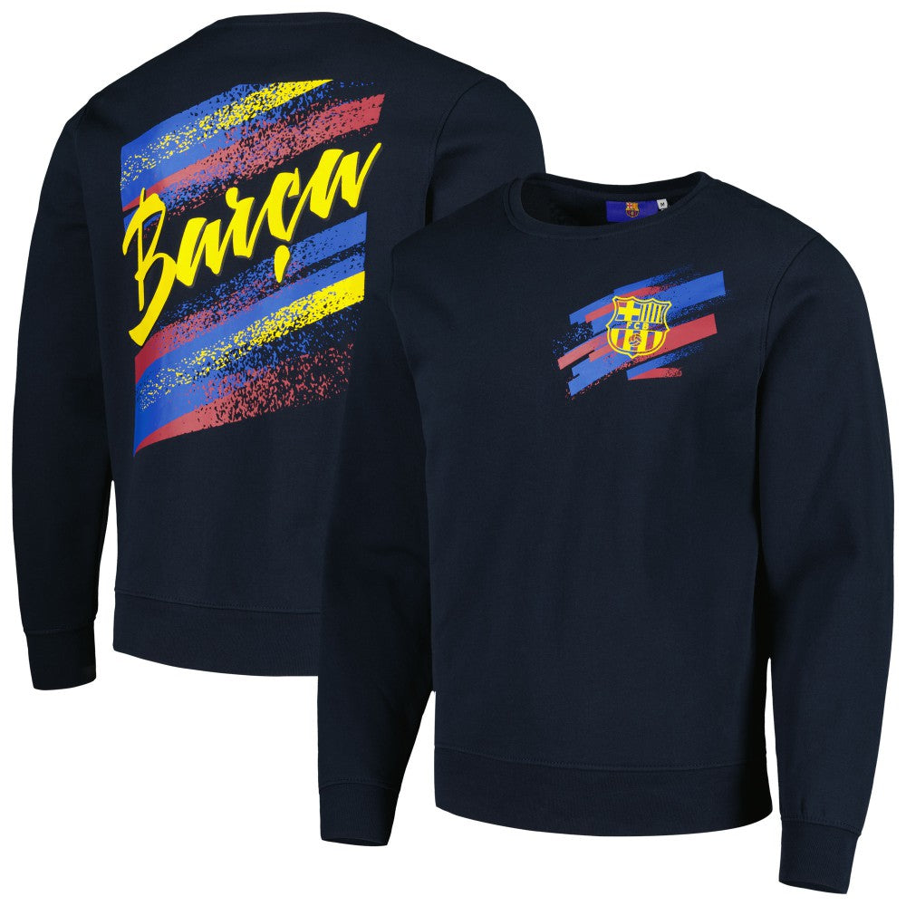Barcelona Vintage Pullover Sweatshirt -  Navy