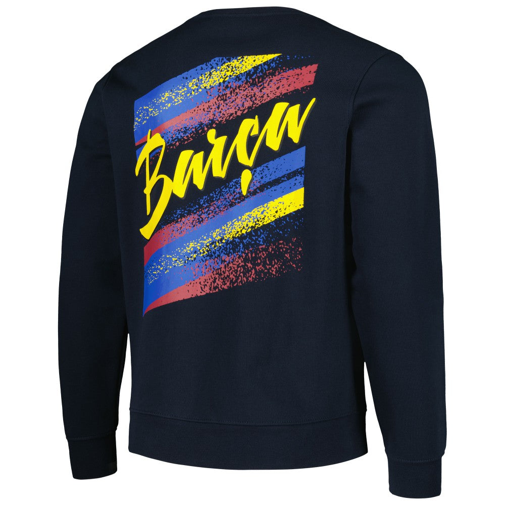 Barcelona Vintage Pullover Sweatshirt -  Navy