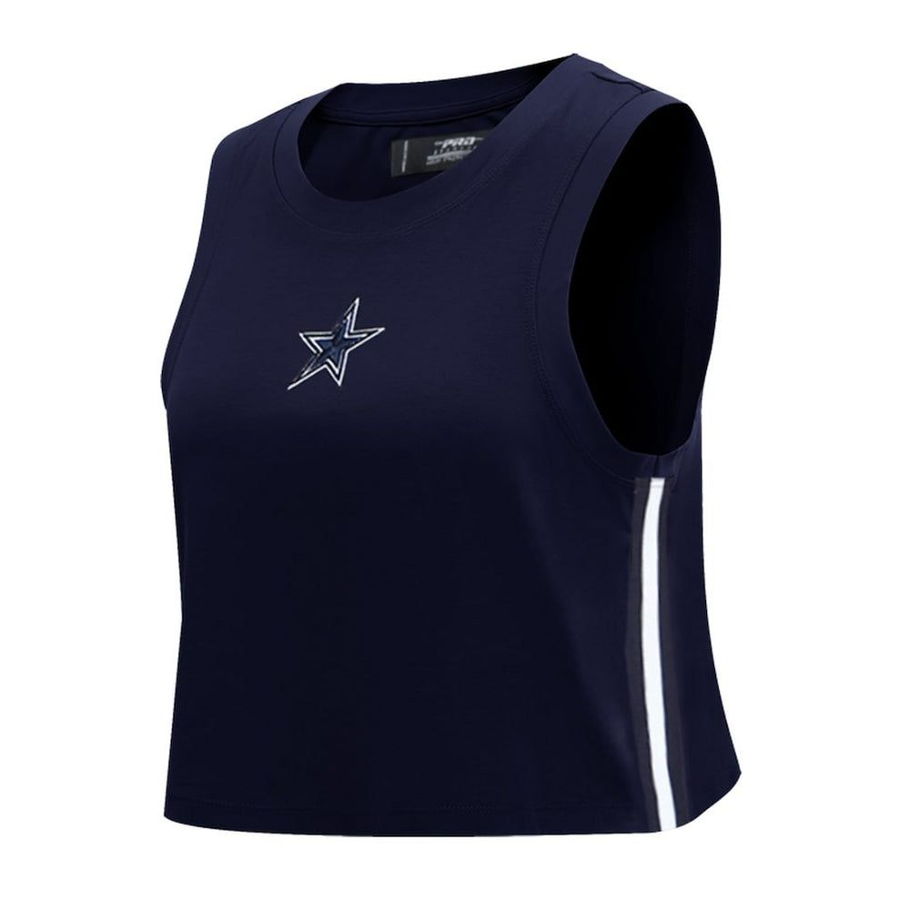 Pro Standard Women's Ombre Wordmark Classic Cropped Tank Top - Dallas Cowboys