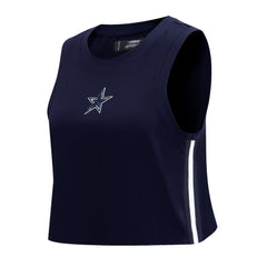 Pro Standard Women's Ombre Wordmark Classic Cropped Tank Top - Dallas Cowboys