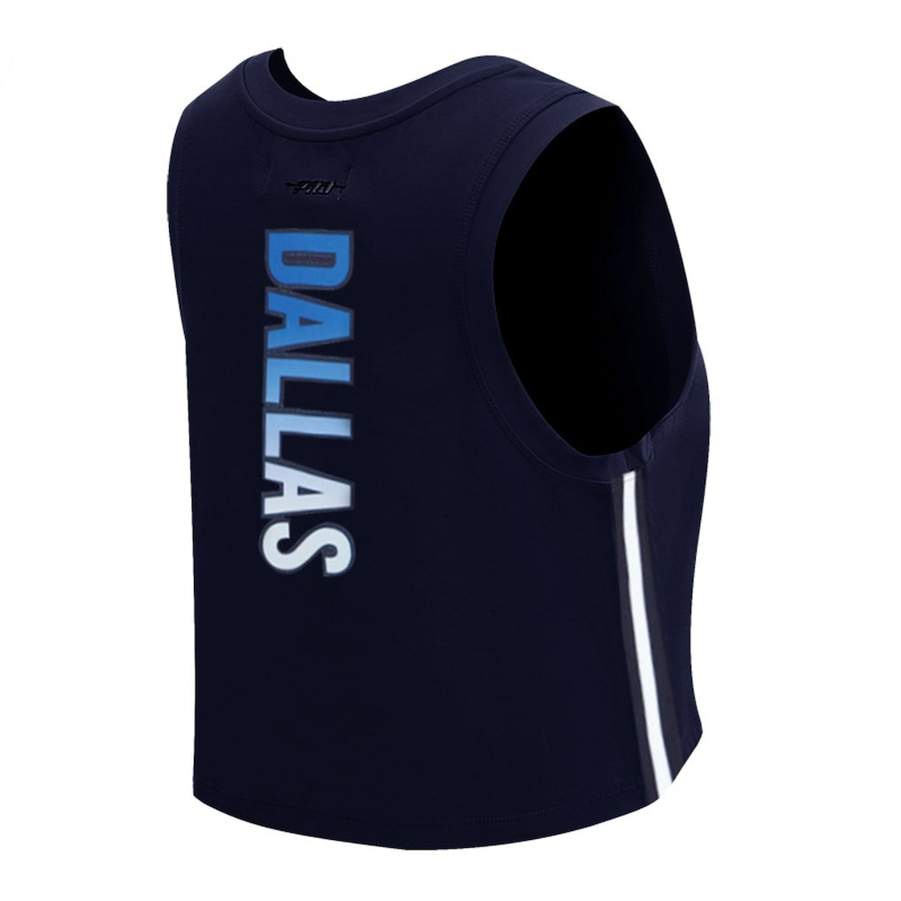 Pro Standard Women's Ombre Wordmark Classic Cropped Tank Top - Dallas Cowboys