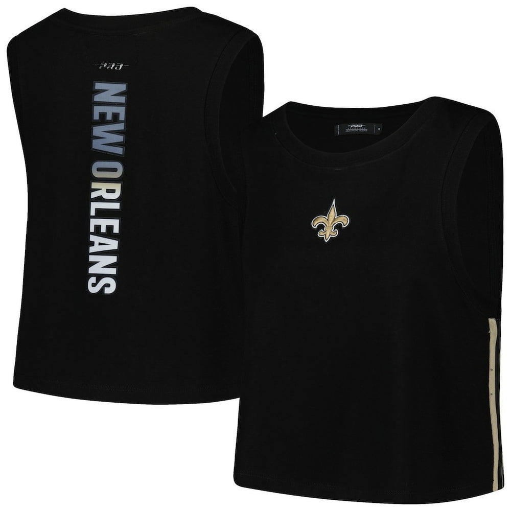 Pro Standard Women's Ombre Wordmark Classic Cropped Tank Top - New Orleans Saints