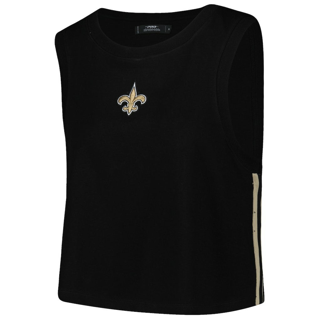 Pro Standard Women's Ombre Wordmark Classic Cropped Tank Top - New Orleans Saints