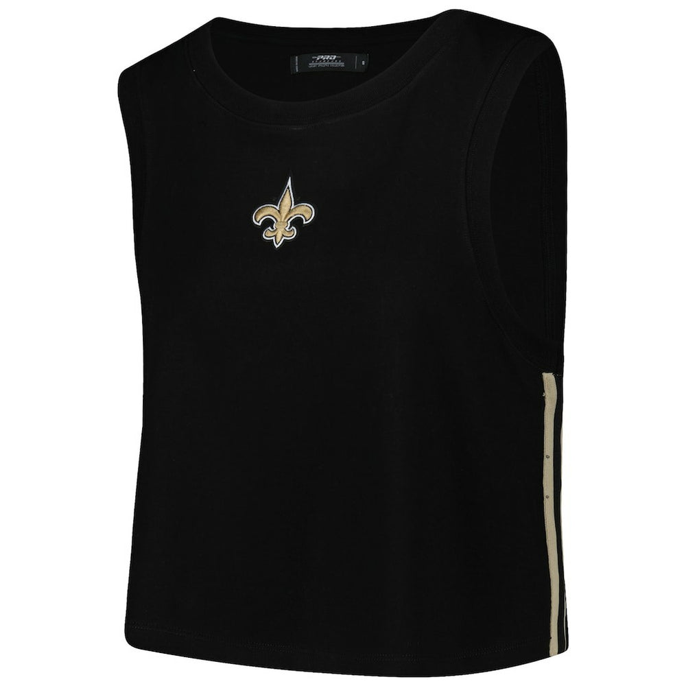Pro Standard Women's Ombre Wordmark Classic Cropped Tank Top - New Orleans Saints
