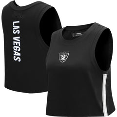 Pro Standard Women's Ombre Wordmark Classic Cropped Tank Top - Las Vegas Raiders