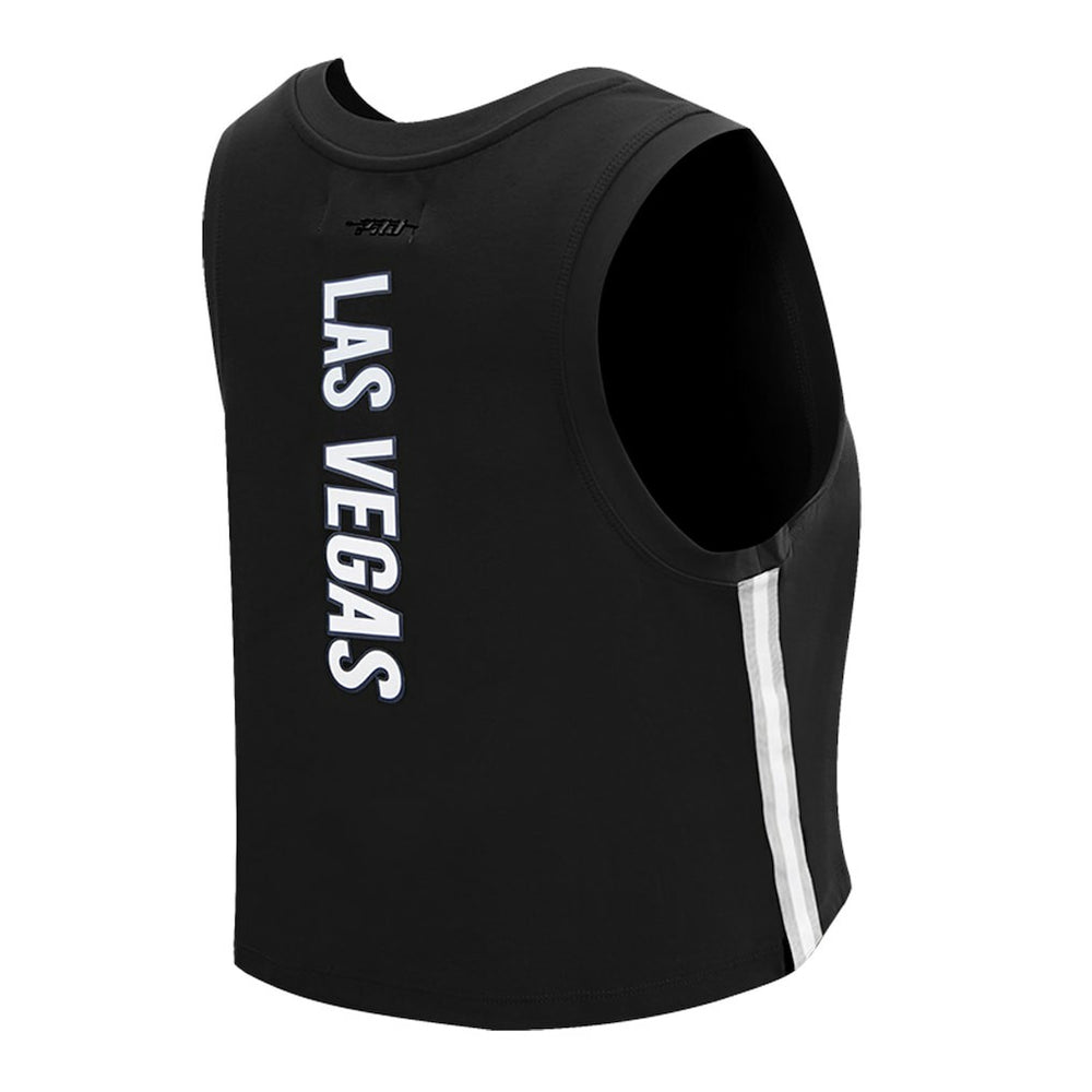 Pro Standard Women's Ombre Wordmark Classic Cropped Tank Top - Las Vegas Raiders