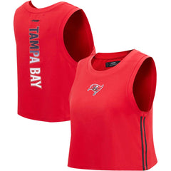Pro Standard Women's Ombre Wordmark Classic Cropped Tank Top - Tampa Bay Buccaneers