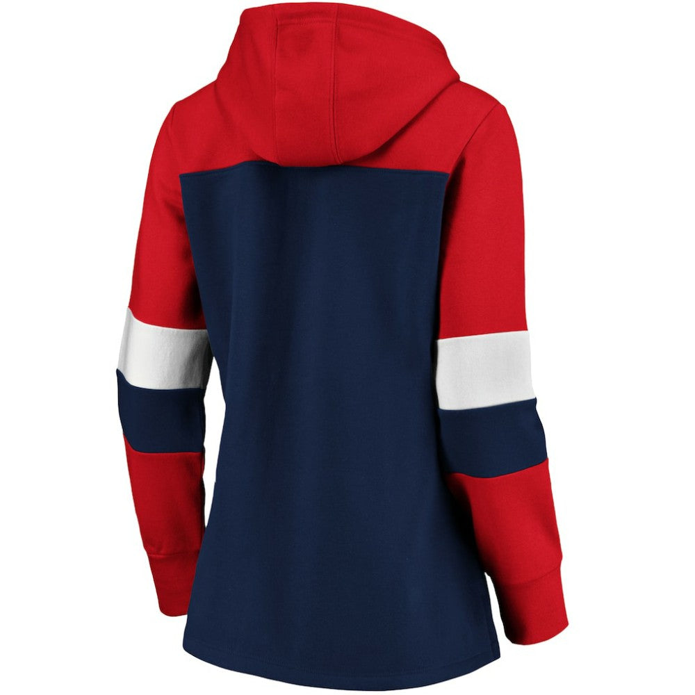 MLB Boston Red Sox Women's Plus Size Colorblock Pullover Hoodie