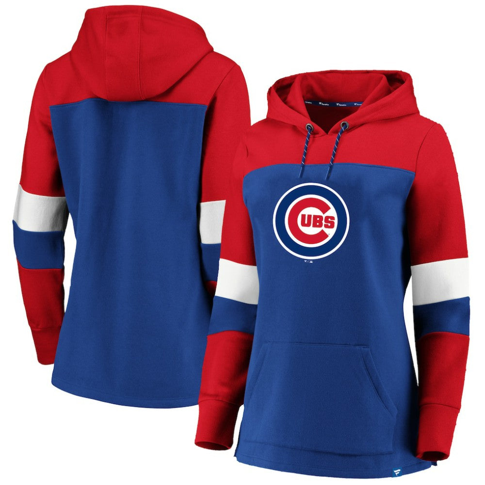 MLB Chicago Cubs Women's Plus Size Colorblock Pullover Hoodie