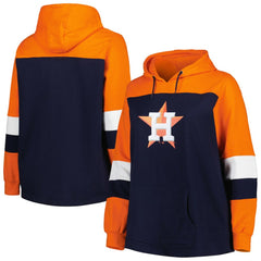 MLB Houston Astros Women's Plus Size Colorblock Pullover Hoodie