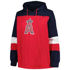 MLB Los Angeles Angels Women's Plus Size Colorblock Pullover Hoodie