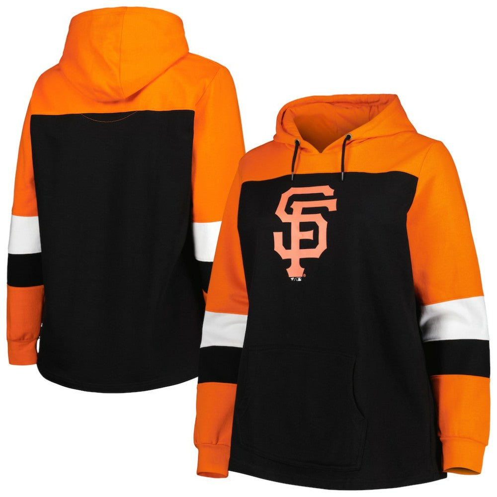 MLB San Francisco Giants Women's Plus Size Colorblock Pullover Hoodie