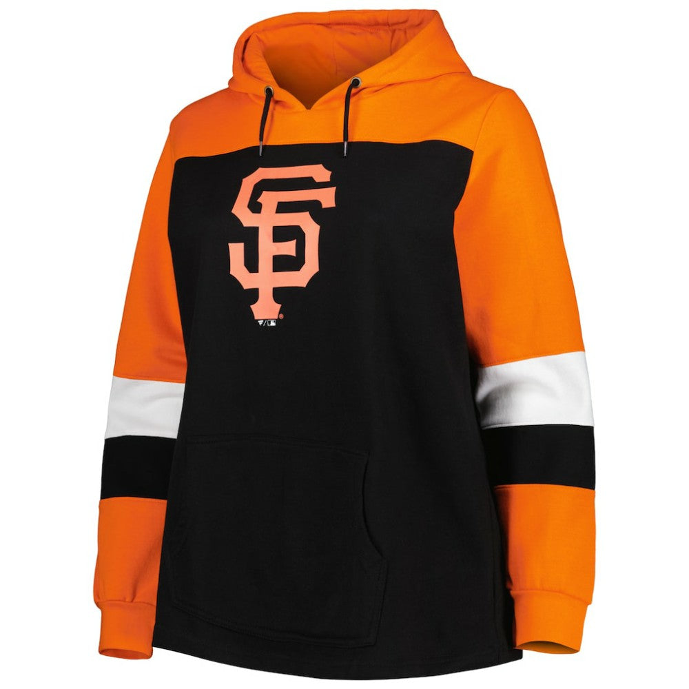 MLB San Francisco Giants Women's Plus Size Colorblock Pullover Hoodie