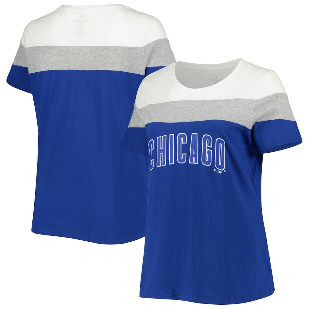 MLB Chicago Cubs Women's Plus Size Colorblock T-Shirt