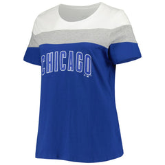 MLB Chicago Cubs Women's Plus Size Colorblock T-Shirt