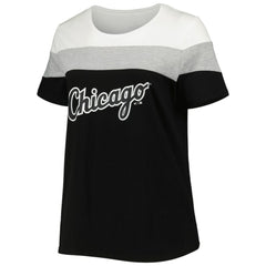 MLB Chicago White Sox Women's Plus Size Colorblock T-Shirt