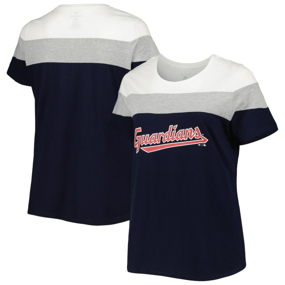 MLB Cleveland Guardians Women's Plus Size Colorblock T-Shirt