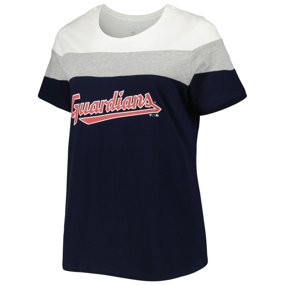 MLB Cleveland Guardians Women's Plus Size Colorblock T-Shirt