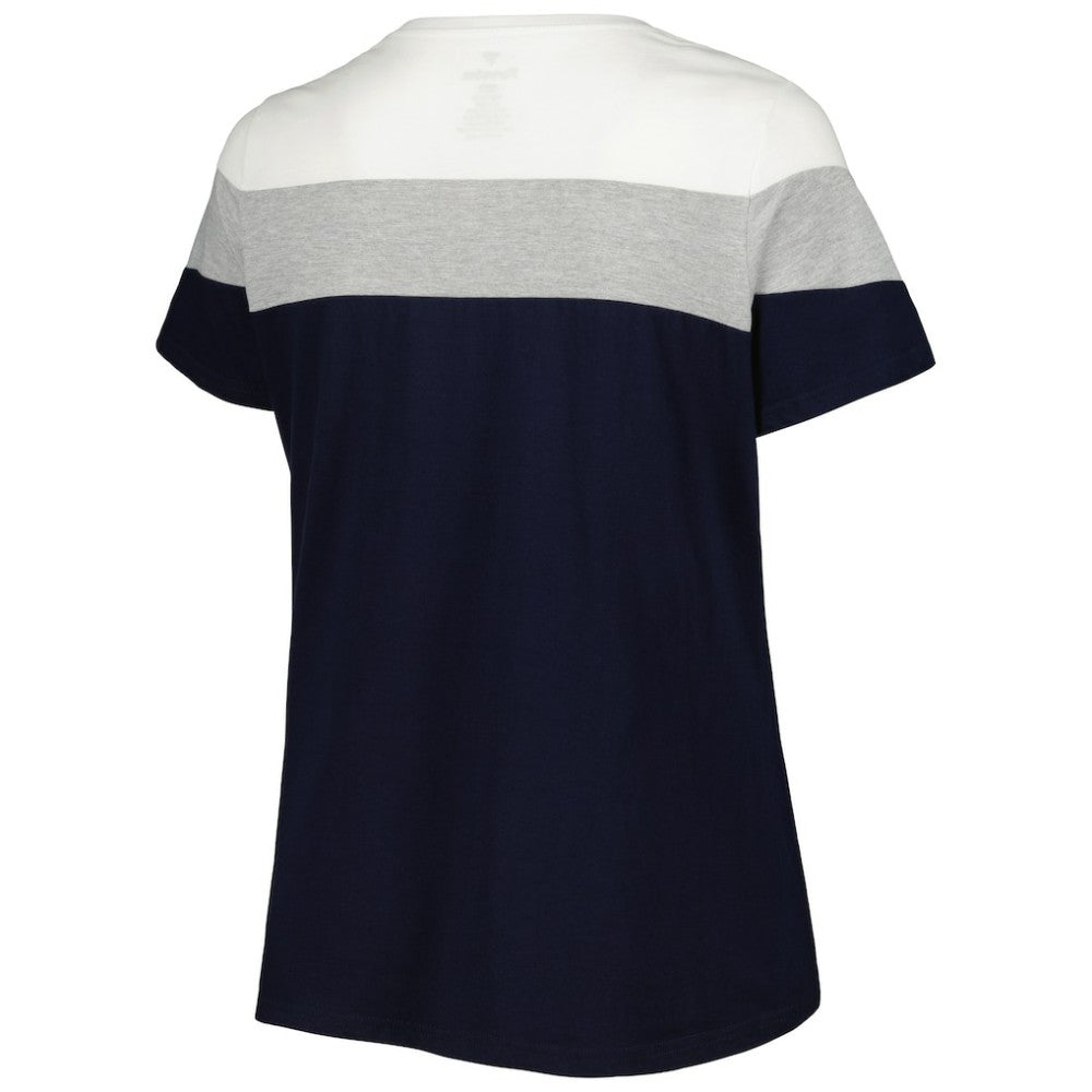 MLB Cleveland Guardians Women's Plus Size Colorblock T-Shirt
