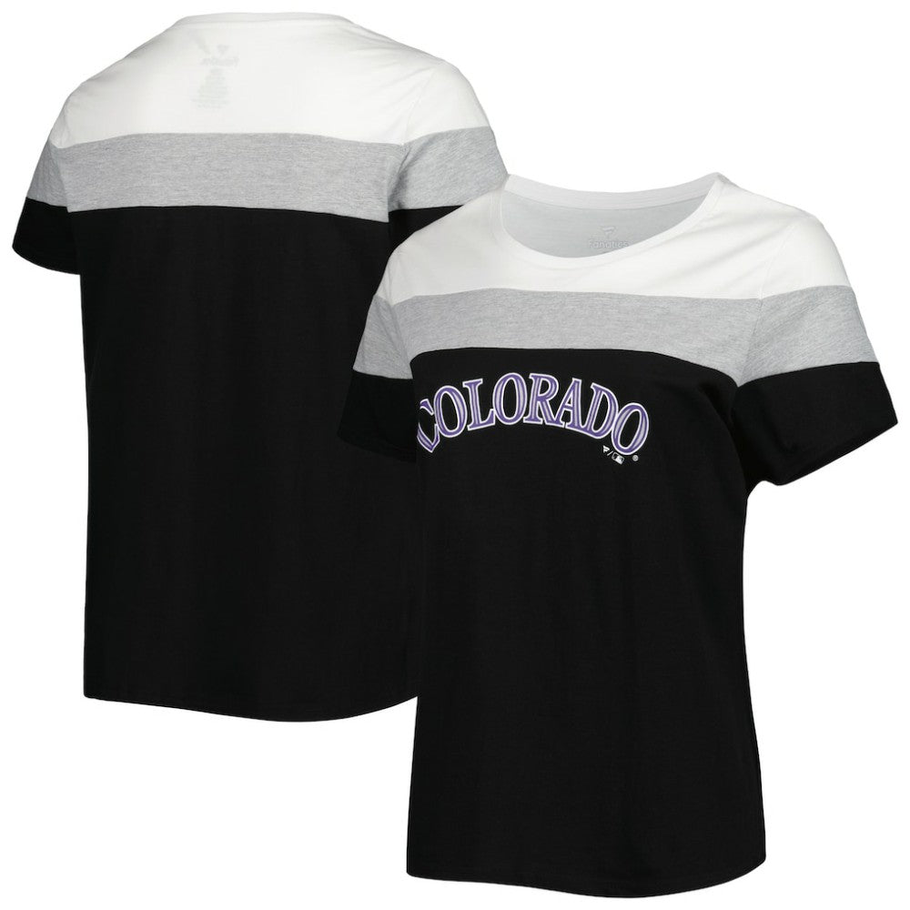 MLB Colorado Rockies Women's Plus Size Colorblock T-Shirt