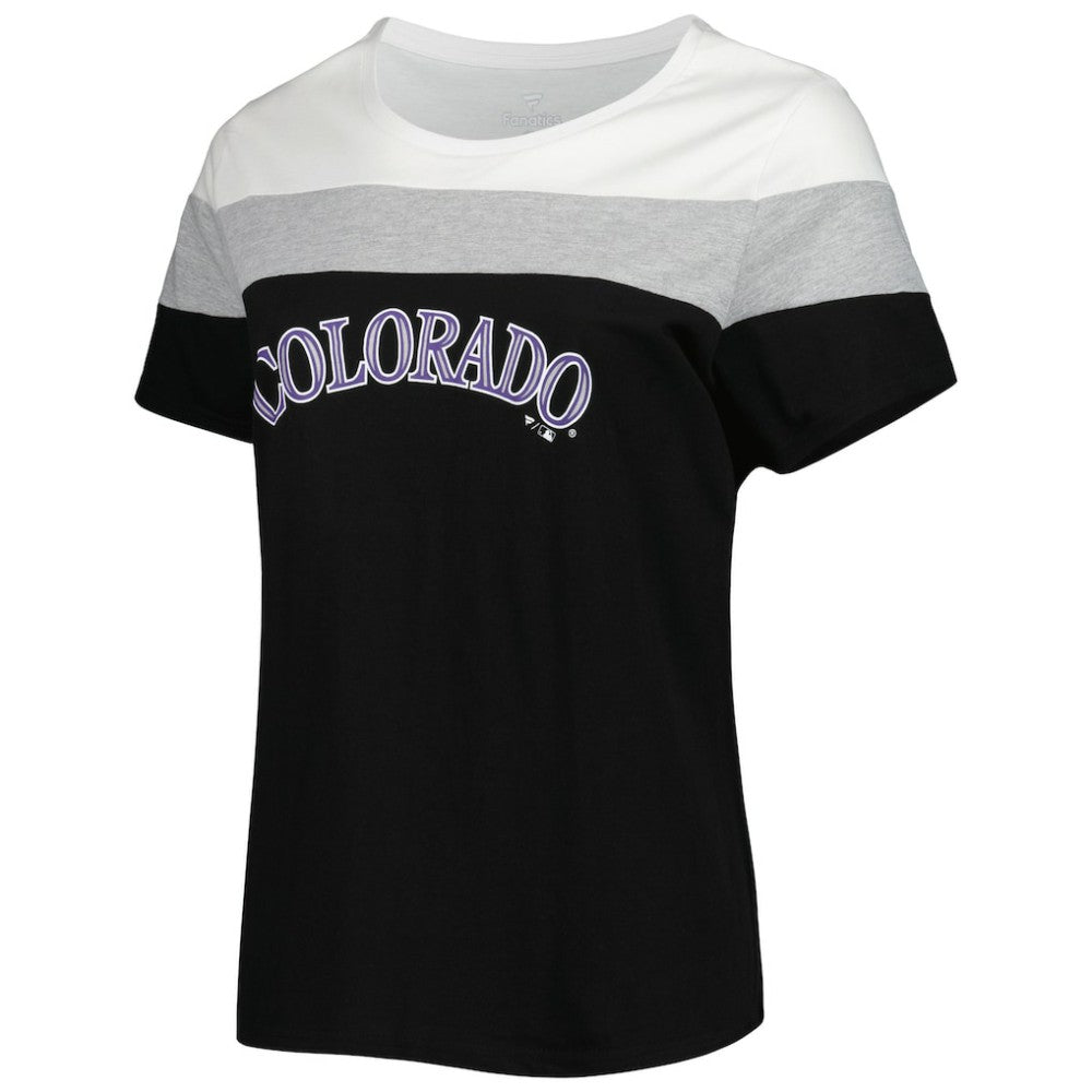 MLB Colorado Rockies Women's Plus Size Colorblock T-Shirt