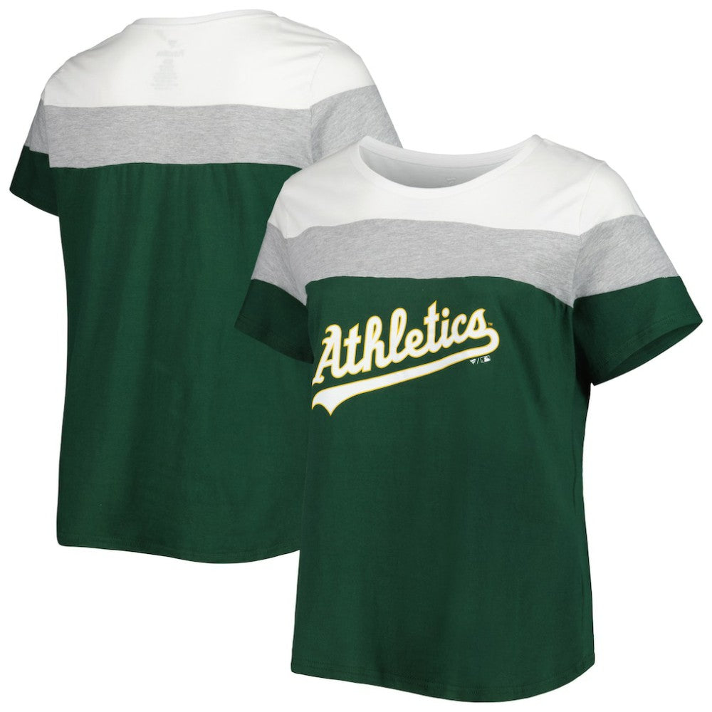 MLB Athletics Women's Plus Size Colorblock T-Shirt